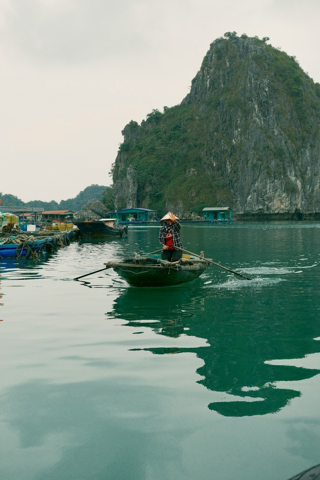 women working in fishing village