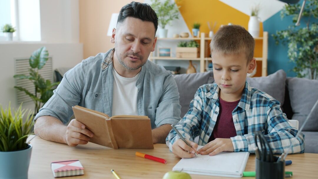 children reading books together